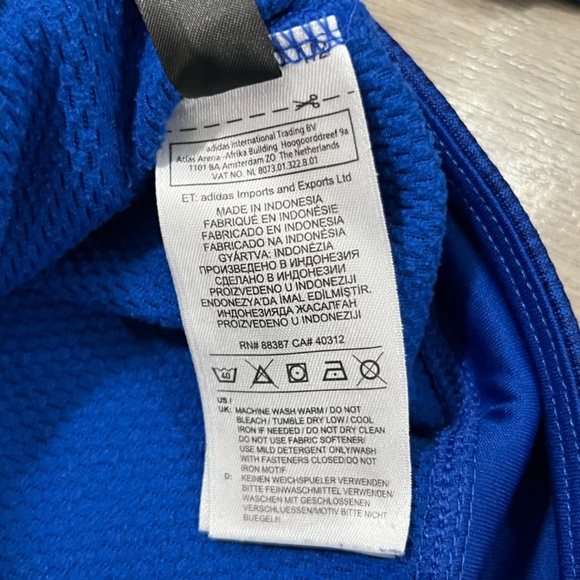 Adidas Activewear Blue Hoodie Size XS Girls Climawarm ( No Drawstrings ) - Picture 12 of 16